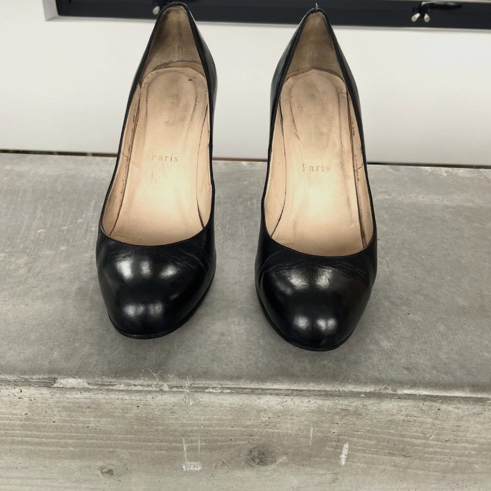 Christian Louboutin Simple Pump - Black - 36.5 - 100mm - Used - Box & Shoe Bag
